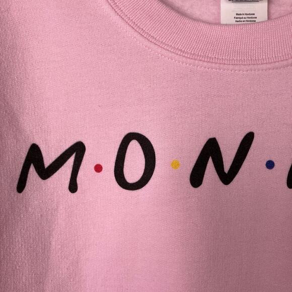 Gildan Monica Friends Style Crewneck Pink Pullover Sweatshirt Women's Size S - Picture 7 of 14